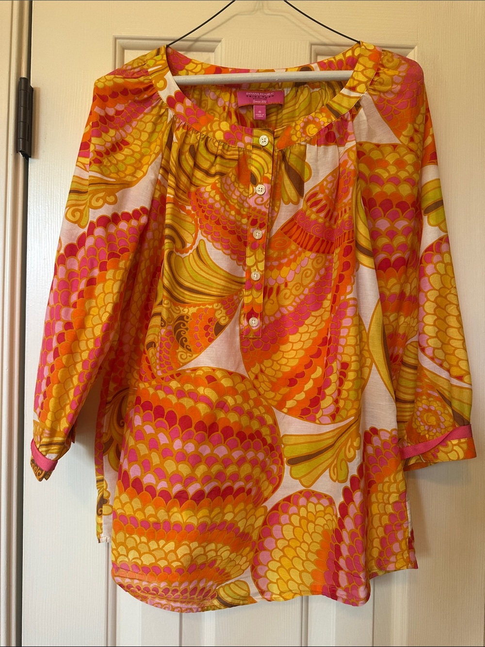 Trina Turk for Banana Republic colorful top.